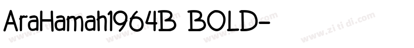 AraHamah1964B BOLD字体转换
